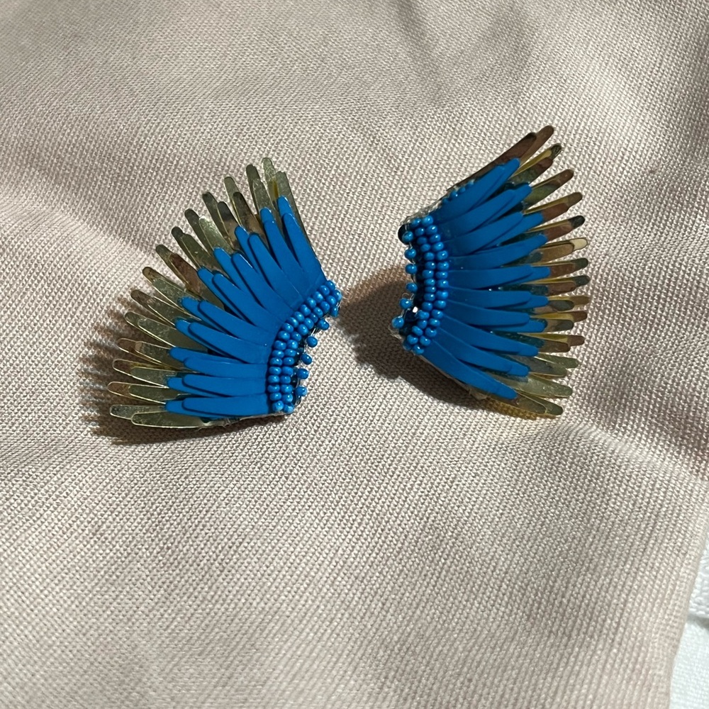 Mignonne Gavigan Mini Madeline Earrings Blue Gold